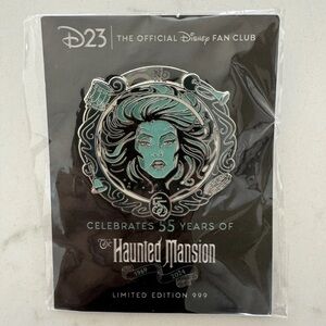 D23-Exclusive The Haunted Mansion 55th Anniversary Spinner Glow Pin Leota's LE